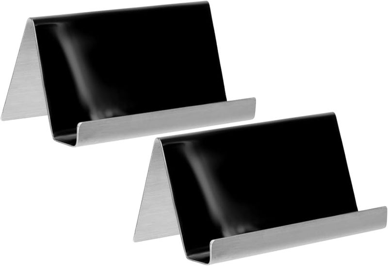 Veemoon 2 Pack Stainless Steel Trading Card Holder Business Card Display Stand Frame - Image 2